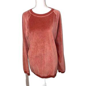 Aerie Velvet Oversized Long Sleeve Sweatshirt in Rust. Med.